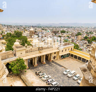 Udaipur Stadtansicht vom Stadtschloss, Udaipur Stockfoto