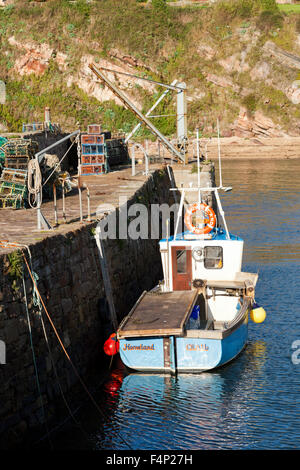 Morgenlicht auf den Hafen in dem kleinen Fischerdorf Dorf Crail in der East Neuk of Fife, Schottland, Vereinigtes Königreich Stockfoto