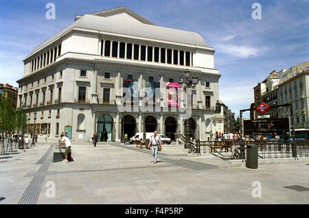 Spanien, Madrid, Madrid Platz Plaza de Isabel II, klassische Opera House, Royal Theater, Teatro Real, Concert Hall Stockfoto