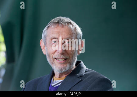 Michael Wayne Rosen, die englische Kinder Schriftsteller und Dichter an das Edinburgh International Book Festival 2015. Stockfoto