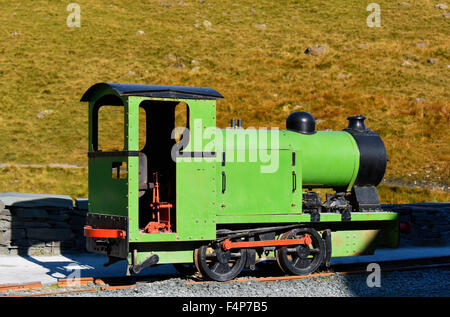 Baguley Schmalspur-Dampflokomotive. Honister Schiefer mir Honister Pass Nationalpark Lake District, Cumbria, England, Großbritannien Stockfoto