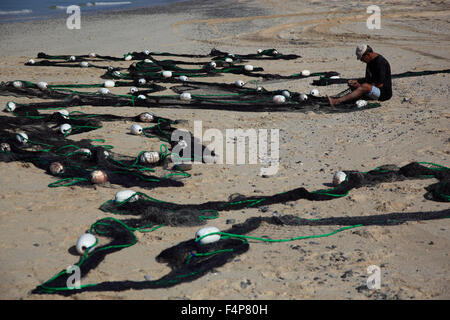 Fischer am Arabischen Golf mit Tibat in die Oma Nischen Enklave Musandam, Oman Stockfoto