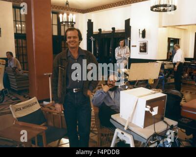 Jack Nicholson, Stanley Kubrick / Shining 1980 unter der Regie von Stanley Kubrick Stockfoto
