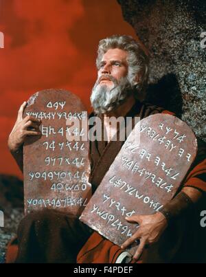 Charlton Heston / die zehn Gebote 1956 unter der Regie von DeMille Stockfoto