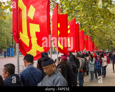 London, UK. 20. Oktober 2015. Präsident Staatsbesuch Xi Jinping in Großbritannien, London, UK Stockfoto