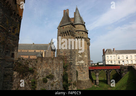 Frankreich, Bretagne, die mittelalterliche Burg Vitre Stockfoto