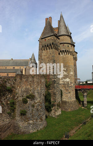 Frankreich, Bretagne, die mittelalterliche Burg Vitre Stockfoto