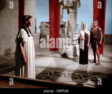 Rosanna Podesta und Jacques Sernas / Helen of Troy / 1954 unter der Regie von Robert Wise Stockfoto