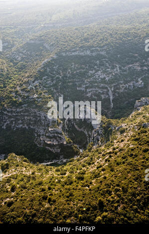 Luftaufnahmen über die Gorges du Verdon Stockfoto