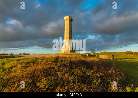 Hardys Denkmal in Erinnerung an Admiral Thomas Masterman Hardy auf Black Down, Portesham, Dorset, Großbritannien Stockfoto