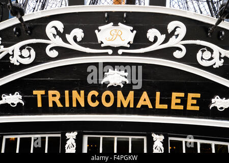 HMS Trincomalee ist jetzt Teil des Nationalmuseums der Royal Navy-Familie. Stockfoto