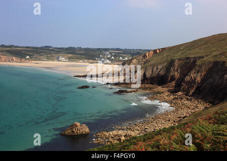 Frankreich, Bretagne, landschaftlich an dem Cap Sizun, mit Blick auf die Baie des Trepasses, Stockfoto