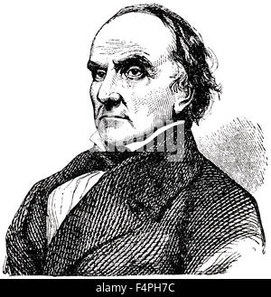 Daniel Webster (1782-1852), US-amerikanischer Senator und Staatsmann, Gravur, 1889 Stockfoto