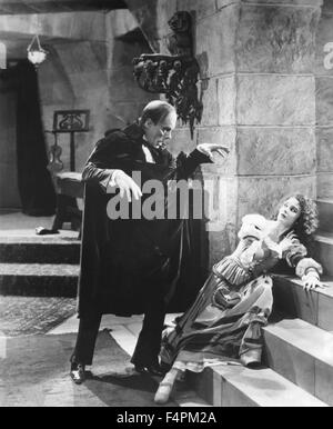 Lon Chaney und Mary Philbis / das Phantom der Oper / 1925 unter der Regie von Rupert Julian und Lon Chaney [Universal Pictures] Stockfoto