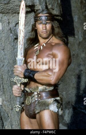 Arnold Schwarzenegger / Conan der Zerstörer / 1984 unter der Regie von Richard Fleischer [Dino De Laurentis / Universal Pi] Stockfoto