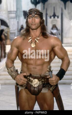 Arnold Schwarzenegger / Conan der Zerstörer / 1984 unter der Regie von Richard Fleischer [Dino De Laurentis / Universal Pi] Stockfoto