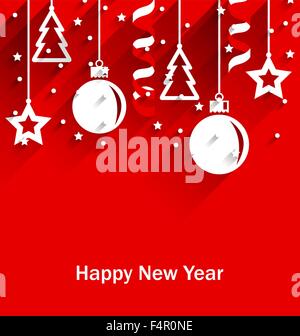 Frohes neues Jahr Gruß-Karte Stock Vektor