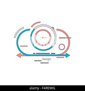 Abstrakte Vektorform abgerundeten Linien für Infografiken Stock Vektor