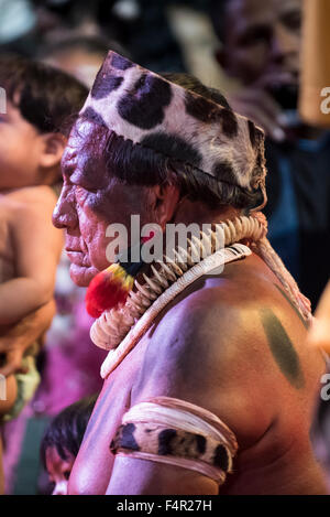 Palmas, Brasilien. 21. Oktober 2015. erste internationale indigenen Spiele in der Stadt von Palmas, Bundesstaat Tocantins, Brasilien. Die Spiele beginnen offiziell mit einer feierlichen Eröffnung am Freitag, den 23. Oktober. Bildnachweis: Sue Cunningham fotografischen/Alamy Live-Nachrichten Stockfoto