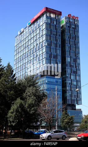 City Gate Towers, Turnurile Portile Orasului sind zwei Klasse A Bürogebäude befindet sich in Bukarest, Rumänien Stockfoto