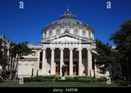 Der rumänischen Athenaeum, Rumänisch: Ateneul Roman ist ein Konzertsaal im Zentrum von Bukarest Stockfoto