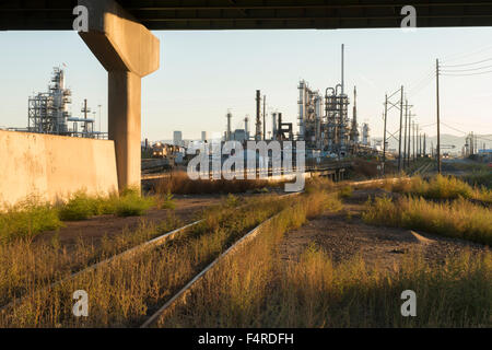 USA, USA, Amerika, Rockies, Colorado, Denver, Raffinerie, Industrie, Industrie, Track, Petro chemische Stockfoto