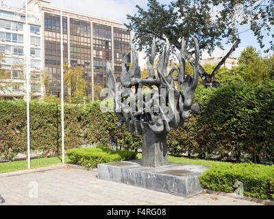 Das jüdische Holocaust-Denkmal am Platz der Freiheit in Thessaloniki, Makedonien, Griechenland Stockfoto