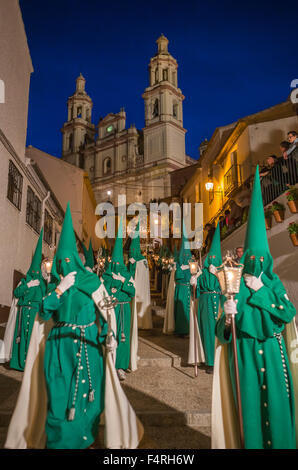 Andalusien, Region, Provinz Cadiz, Gründonnerstag, Landschaft, Olvera, Town, Spanien, Europa, Architektur, Feier, Kirche, Col Stockfoto