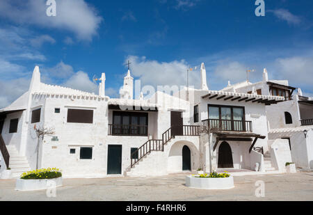 Balearen, Binibeca, Fischerdorf, Landschaft, Menorca, Insel, alte Binibeca, Spanien, Europa, Arch, Architektur, keine Peo Stockfoto