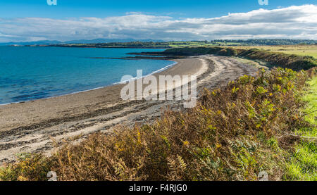 Strand zwischen Lligwy und Dulas, Isle of Anglesey, North Wales, UK. Aufgenommen am 14. Oktober 2015. Stockfoto