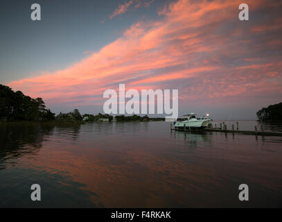 Sonnenuntergang über den Choptank River Tilghman Island, Talbot County, Maryland USA Stockfoto