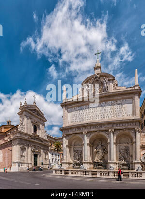 Italien, Europa, Latium, Rom, Roma, Stadt, Dorf, Frühling, Menschen, Kirche, Largo di Santa Susanna, Piazzo di San Bernardo Stockfoto