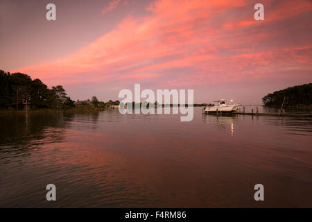 Sonnenuntergang über den Choptank River Tilghman Island, Talbot County, Maryland USA Stockfoto