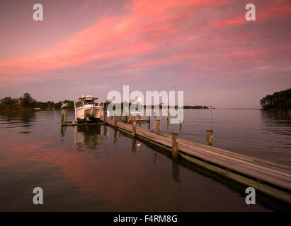 Sonnenuntergang über den Choptank River Tilghman Island, Talbot County, Maryland USA Stockfoto