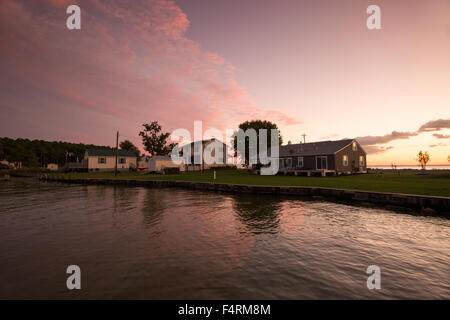 Sonnenuntergang über den Choptank River Tilghman Island, Talbot County, Maryland USA Stockfoto