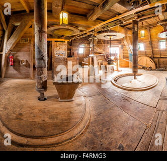 Niederlande, Europa, Holland, Westzaan, Noord-Holland, Windmühle, Interieur, De Prinsenhof Stockfoto