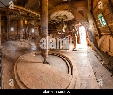 Niederlande, Europa, Holland, Westzaan, Noord-Holland, Windmühle, Interieur, De Prinsenhof Stockfoto