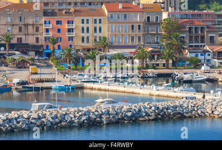 Hafen von Propriano, südliche Region der Insel Korsika, Frankreich Stockfoto