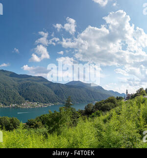 Vico Morcote Ticino Schweiz Europa Banken Lago Di Lugano