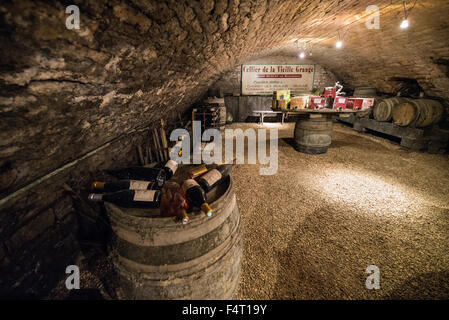 Höhle, Beaune, Burgund, Frankreich, EU, Europa Stockfoto