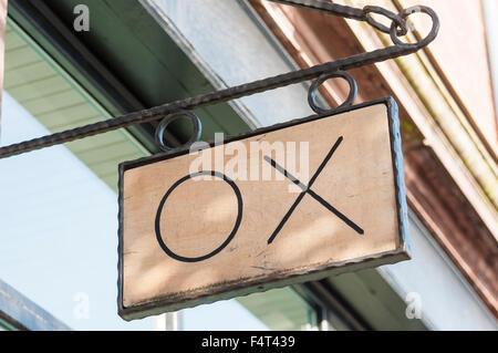 Ochsen Restaurant, Belfast.  Im Besitz von Stephen Toman und Alain Kerloc'h, hat es einen Michelin-Stern ausgezeichnet. Stockfoto