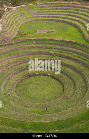 Südamerika, Lateinamerika, Peru, Cuzco, archäologische Stätte, Moray Stockfoto