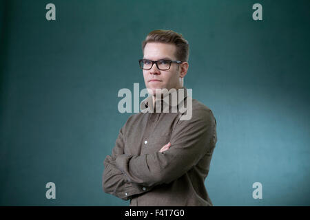 David Torrance, britischer politischer Journalist, Autor und Zeithistoriker an das Edinburgh International Book Festival 2015. Edinburgh. 31. August 2015 Stockfoto