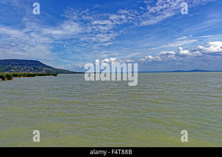 Flacher See, Balaton Stockfoto