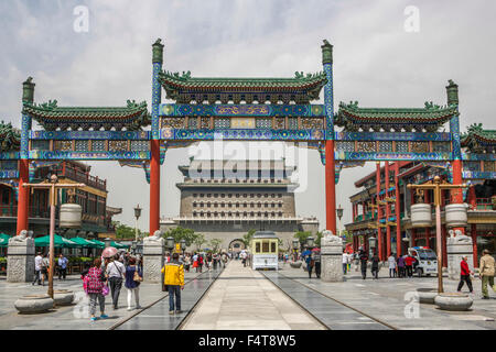 China, Beijing, Peking, Stadt, Qianmen Bezirk, Zhengyang-Tor, Pfeil Turm Stockfoto