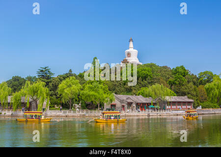 China, Beijing, Peking, Stadt, Beihai-See, Beihai-Park, Weiße Dagoba Stockfoto