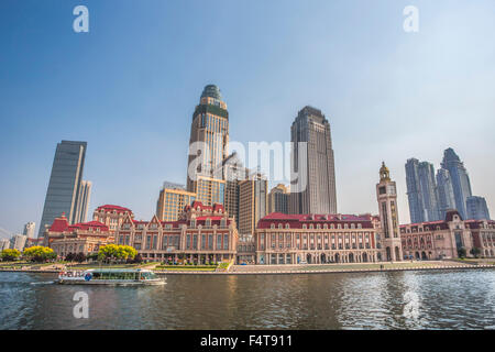 China, Tianjin, Stadt, Fluss Hai, zentrale Tianjin Stockfoto