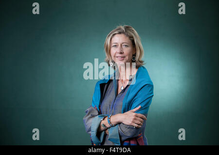 Christina Lamb OBE, der britische Journalist, Auslandskorrespondent für The Sunday Times, auf dem Edinburgh International Book Festival 2015 aktuell ist. Edinburgh. 31. August 2015 Stockfoto