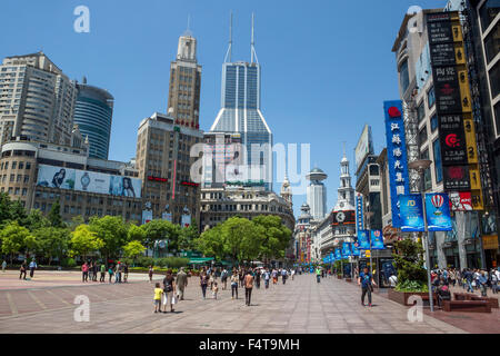 China, Shanghai City, Nanjin Lu Street Stockfoto