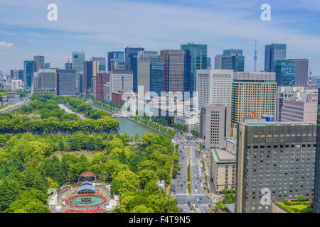 Japan, Tokyo City Bezirk Marunouchi Skyline Stockfoto